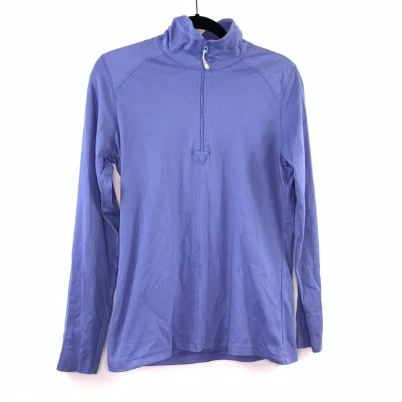 2 Woolrich Womens Large Cotton quarter zip shirts- Lot of 2 - Pink Purple size L - Picture 2 of 8